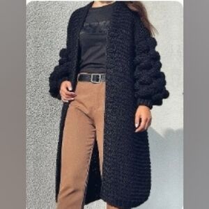 Chunky sweater coat